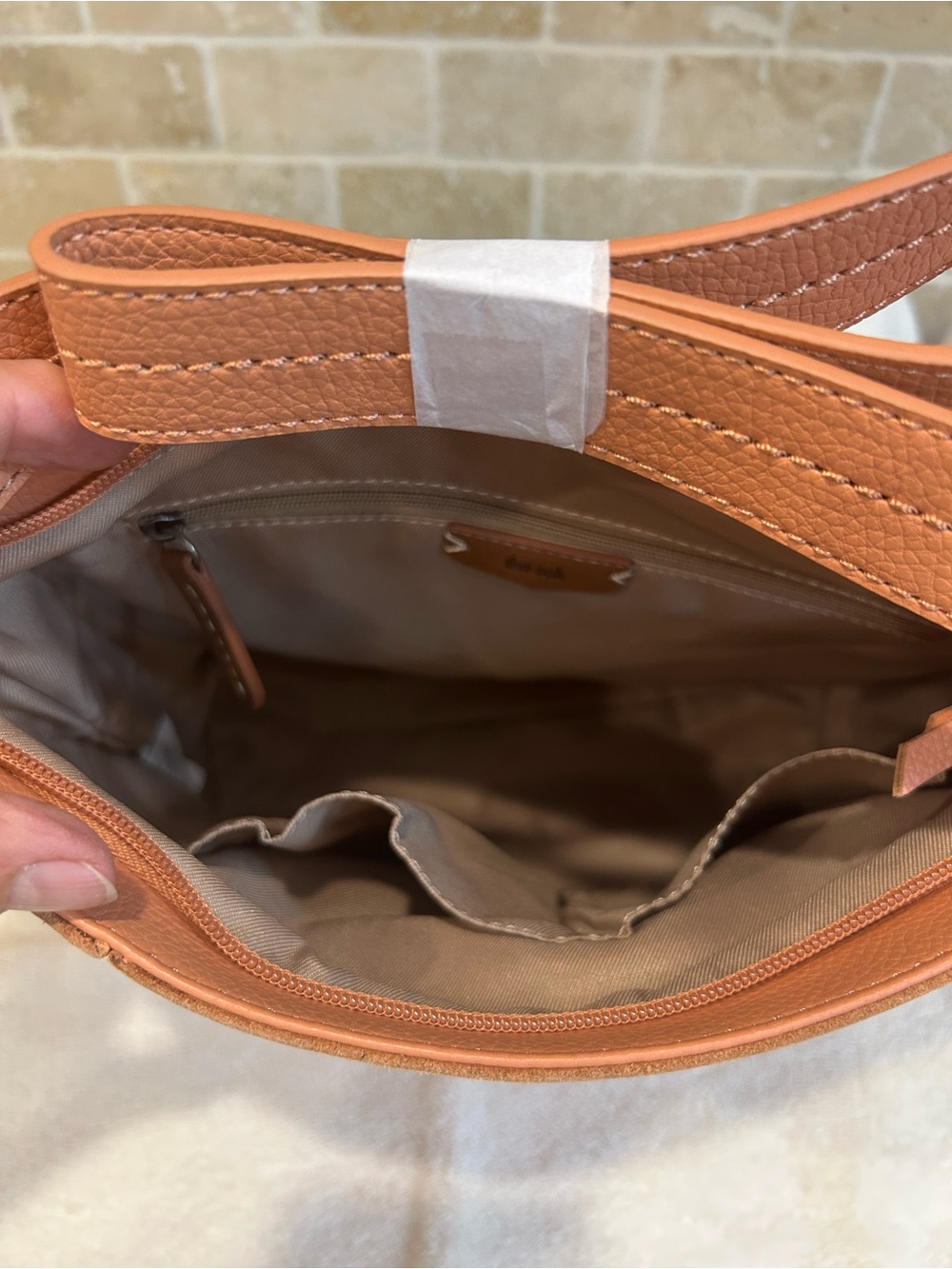 The Sak Crossbody Bag in the color NECTAR - Picture 5 of 11